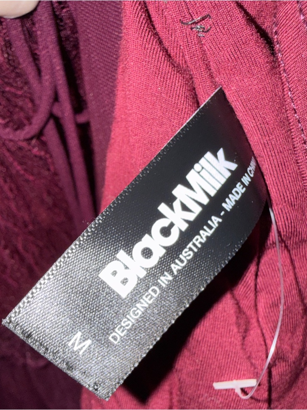 BlackMilk Burgundy Lace Maxi Dress Midnight Ritual Sheer Mesh Long Sleeve M NWOT - Picture 11 of 12